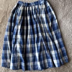 BEAMS BOY チェック柄ウエストゴムロングスカートのサムネイル