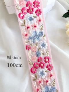 ラスト1点【599】インド刺繍リボン1m☆2点目以降−100円のサムネイル