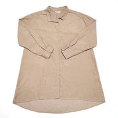 Anne's pocket レディースシャツ ベージュ 長袖 オーバーサイズ Mのサムネイル