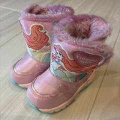 Disney Princess Ariel キッズ スノーブーツ ピンクのサムネイル