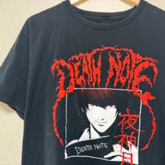DEATH NOTE デスノート Tシャツ 夜神月 ブラック Lのサムネイル