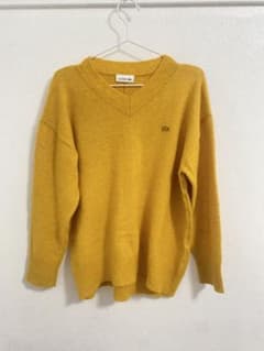 LACOSTE イエロー Vネックセーターのサムネイル