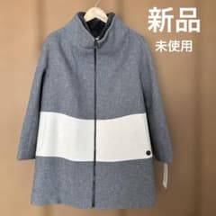 【未使用】HANAE MORI バイカラーコート 38 M 中綿 キルティングのサムネイル