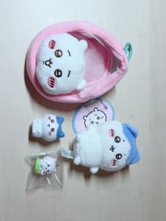 치이카와 하치와레 굿즈 주름 봉제 인형 먹는 것 가득 마스코트 등