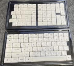 Keychron ロープロファイルDouble Shot PBTキーキャップ 白のサムネイル