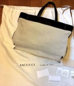 ⭐︎超素敵　IACUCCI イアクッチ トートバッグ キャンバス×レザー　大容量⭐︎ ⭐︎超素敵 IACUCCI イアクッチ トートバッグ キャンバス×レザー 大