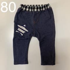 baby cheer ベイビーチアー　デニム　ネコ　星　80のサムネイル