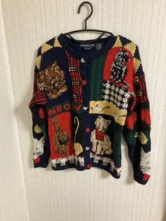古着　ネコちゃん　カーディガンのサムネイル