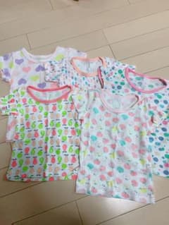 半袖 肌着 女の子　80サイズ　5枚セットのサムネイル