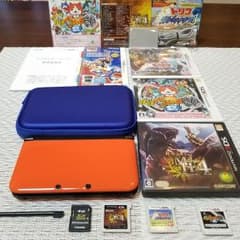 ❤美品・送料込❤3DSLL&妖怪2元祖&モンハン4&トリコ❤オレンジ×ブラックのサムネイル