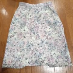 花柄レースタイトスカート ひざ丈のサムネイル