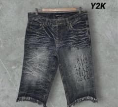 y2k archive LOWBOX デニムハーフパンツ 半端丈 - メルカリ