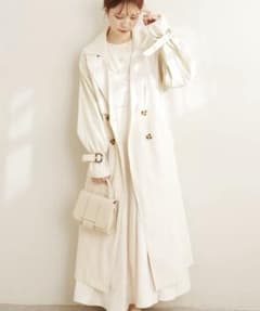 natural couture キャンディースリーブトレンチコート[アイボリー]のサムネイル
