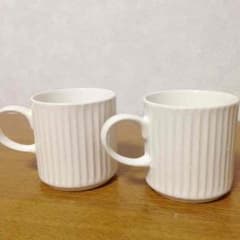 ペアマグカップ ホワイト 半磁器 ガシュー ギフトのサムネイル