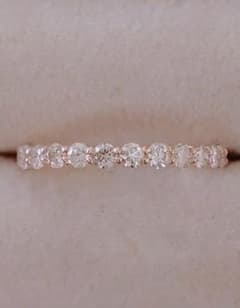 ✨美品✨❤️K18 0.5カラットカラットピンクゴールド ハーフエタニティリング❤️のサムネイル