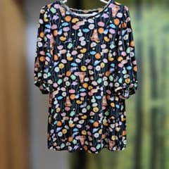 franche lippee 動物・花柄 チュニック ブラック FL5 - メルカリ