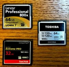 コンパクトフラッシュ3枚セット（Lexar・Toshiba・SanDisk） - メルカリ