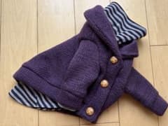犬服　ハンドメイド　犬用品　ショールカラーカーディガン　冬服　おそろい