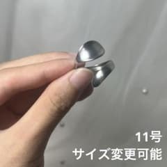 スプーンリング 11号 ステンレス シルバー スパイラル 新月アクセのサムネイル