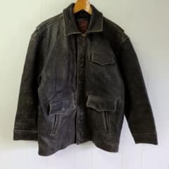 90s vintage leather jacket black