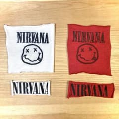NIRVANA ニルヴァーナ　刺繍ワッペン　布パッチ　4枚セットのサムネイル