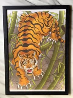 竹虎　刺青画　タトゥーアート　刺青図柄のサムネイル