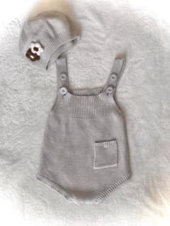 お値下げ中⚠︎秋服　バースデイ　mamaraku ニットロンパース　70㎝のサムネイル