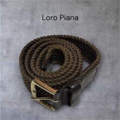 Loro Piana 本革 編み込み メッシュ レザーベルト ロロピアーナ - メルカリ