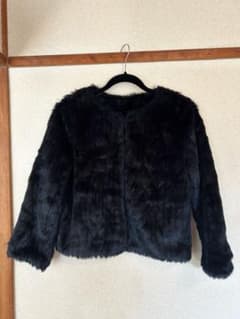 フェイクファージャケット　黒のサムネイル