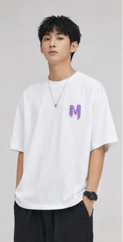 新品未使用 半袖Tシャツ ホワイト 綿100％ バックプリントのサムネイル