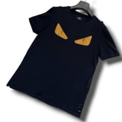 フェンディ FENDI Tシャツ 半袖 モンスター 羊革 スタッズ L 黒 - メルカリ