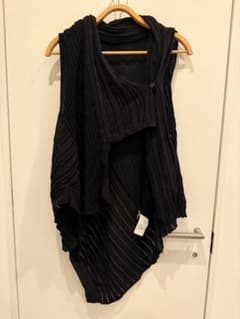 Yohji Yamamoto 変形 アシンメトリーニットベスト ブラックのサムネイル