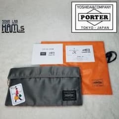 未使用級】希少 PORTER ポーター タンカー シルバーグレー 長財布