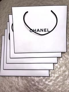 CHANEL ショップ袋 5枚セット ホワイト ショッパー　袋　空袋のサムネイル