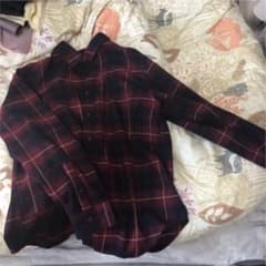 ユニクロ レディースシャツ チェック M サイズ レッドのサムネイル