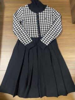 kate spade 千鳥格子柄ニットワンピース 130cmのサムネイル