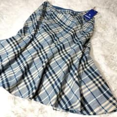 新品タグ付き　バーバリーブルーレーベル　ノバチェック　ベルト付き　38　Mサイズ 新品タグ付き バーバリーブルーレーベル ひざ丈スカート ノバチェック