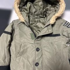 ファー付きフード 中綿コート 95サイズのサムネイル