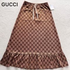 未使用級 極美品✨GUCCI グッチ テクニカルジャージスカート GG柄 