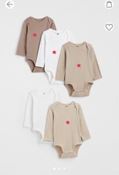 H&M エイチアンドエム 長袖 ボディスーツ 4枚セットのサムネイル