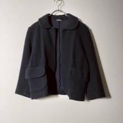 トリココムデギャルソン 丸襟 クロップド丈ジャケット ピーコート