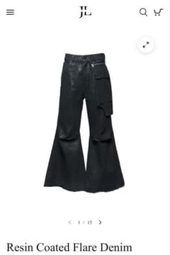 新品タグ jentlouis Resin Coated Flare Denim - メルカリ