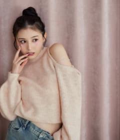nice claup/あざと肩あきフェミニンニット/新品未使用/即日配送のサムネイル