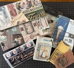 【まる】お裾分けファイル＆大量海外紙物素材Ⅰ＆Ⅱ ミニおすそ分けボックス おすそ分けファイル 46 コラージュ素材 海外紙