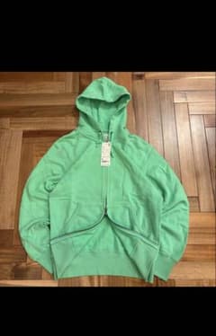 00s OLD UNIQLO ダブルジップパーカー　短丈　Y2K グリーン 00s OLD UNIQLO ダブルジップパーカー 短丈 Y2K グリーン - メルカリ