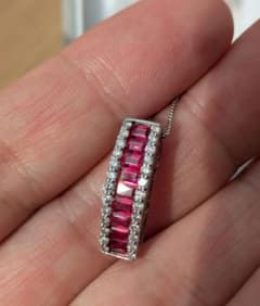 非加熱ピジョンブラッド 天然ルビー 0.80ct ダイヤ 0.30ct鑑別書付 