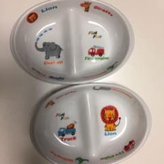【ことーと様専用【おまけ付き】食器 ファンファン キッズプレート 2柄組のサムネイル