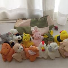 ちりめん細工 十二支 ぬいぐるみ 12体セット 巾着付きのサムネイル