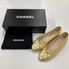 CHANEL シャネル バレーシューズ ゴールド 36 23cmのサムネイル