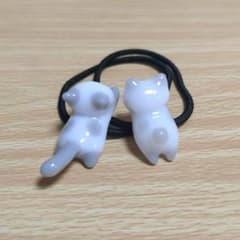 猫 ねこ ヘアゴム レジン ② - メルカリ